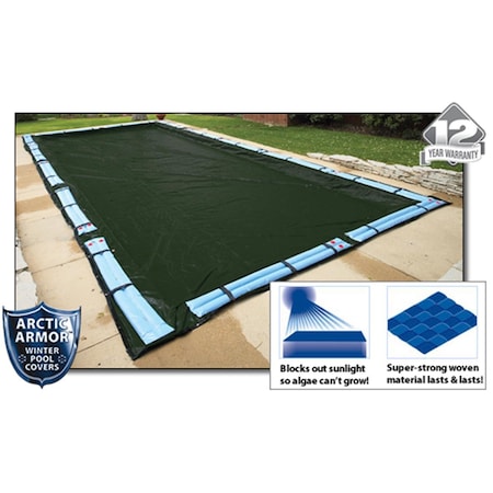 Arctic Armor 12 Year 16'x32' Rectangle In Ground Swimming Pool Winter Covers AR478294